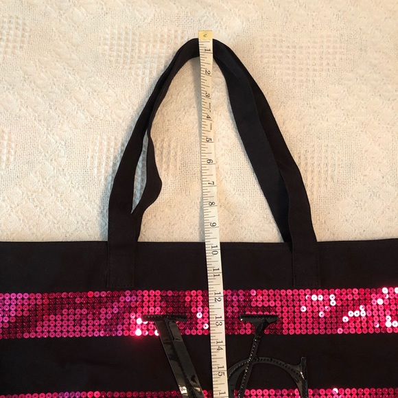 Victoria’s Secret Black Canvas Weekender Tote - Picture 7 of 8